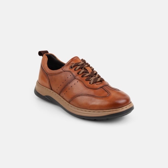 J.Fontini Men Tan Casual Lace Up