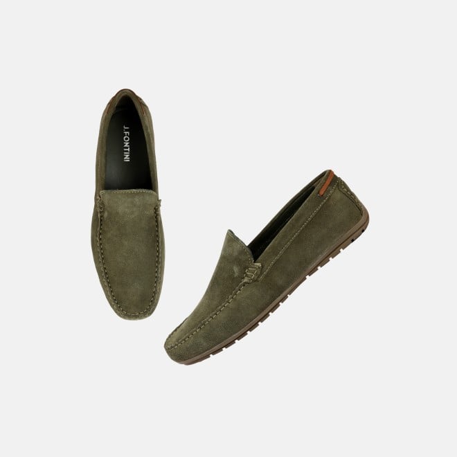 J.Fontini Men Olive Casual Loafers (SKU: 14-1294-49-41)