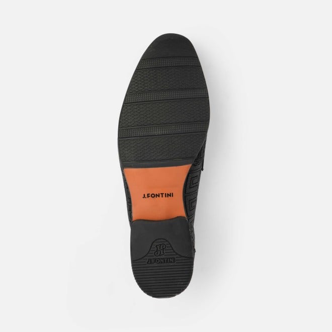 J.Fontini Men Black Party Moccasin (SKU: 14-1314-11-39)