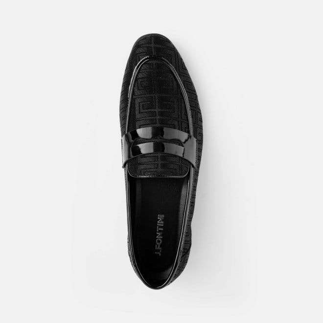 J.Fontini Men Black Party Moccasin (SKU: 14-1314-11-39)