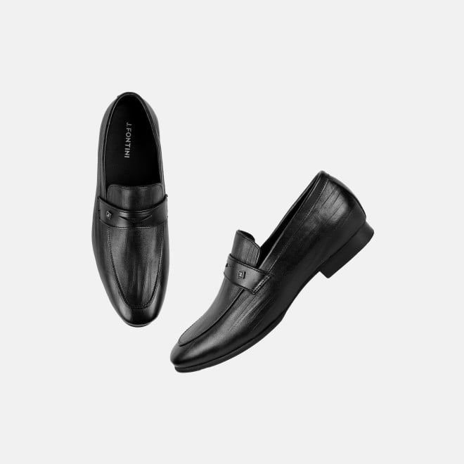 J.Fontini Men Black Formal Moccasin (SKU: 14-1344-11-40)