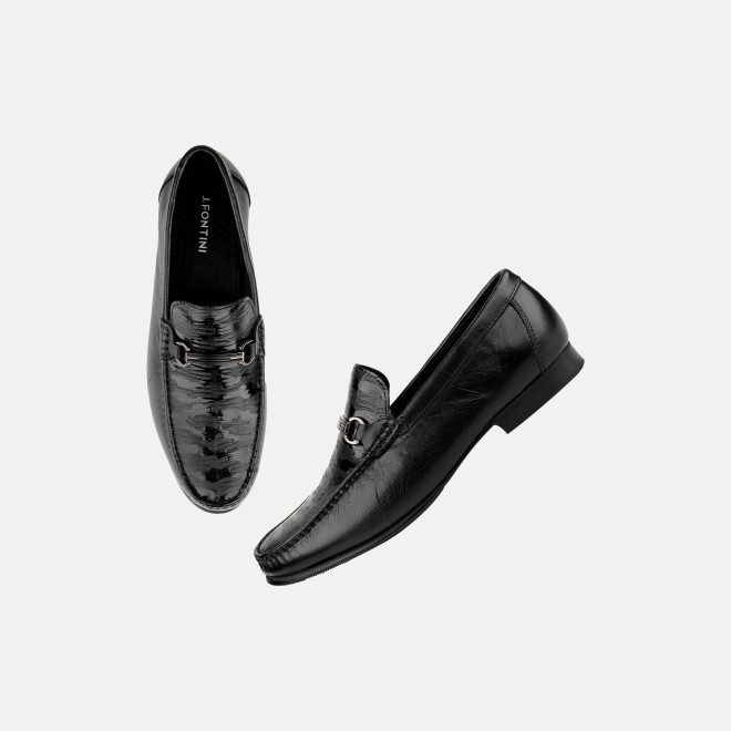 J.Fontini Men Black Formal Moccasin (SKU: 14-1347-11-40)