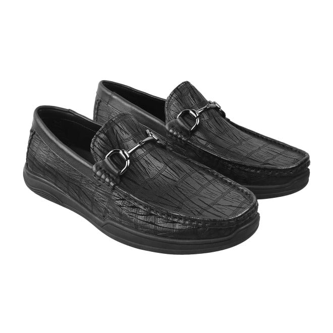 J.Fontini Men Black Casual Loafers (SKU: 14-1370L-11-46)