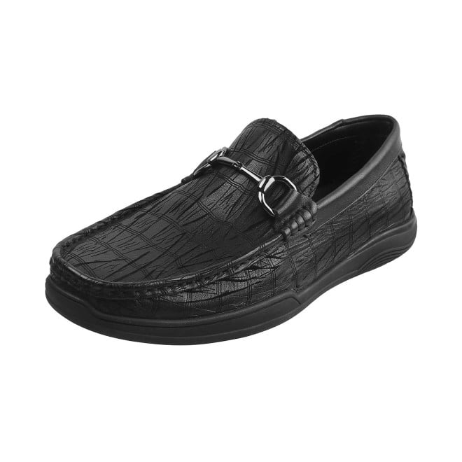 J.Fontini Men Black Casual Loafers (SKU: 14-1370L-11-46)