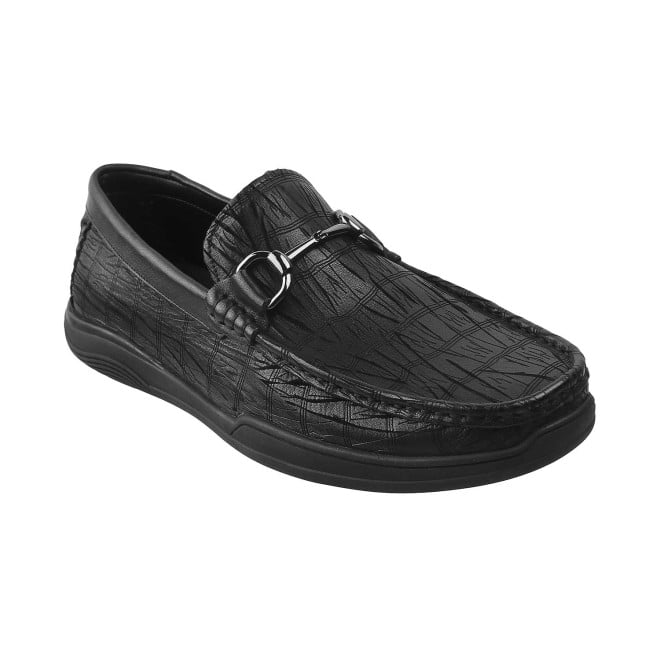 J.Fontini Men Black Casual Loafers (SKU: 14-1370L-11-46)