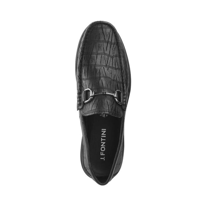 J.Fontini Men Black Casual Loafers (SKU: 14-1370L-11-46)