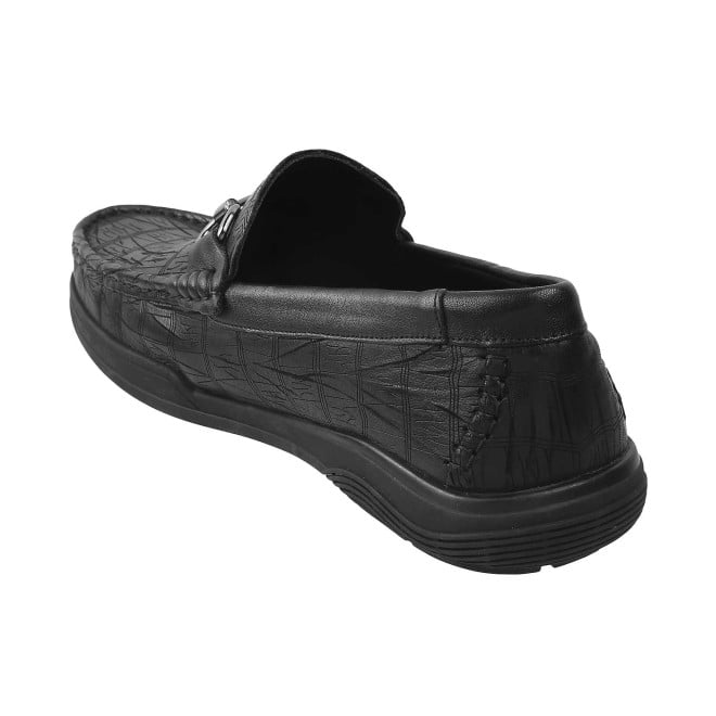 J.Fontini Men Black Casual Loafers (SKU: 14-1370L-11-46)