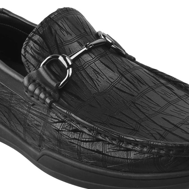 J.Fontini Men Black Casual Loafers (SKU: 14-1370L-11-46)