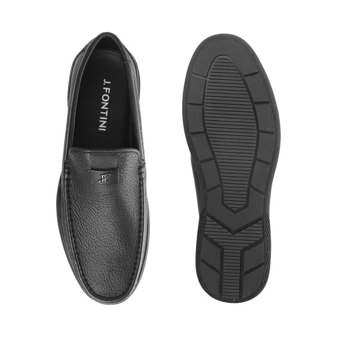 J.Fontini Men Black Casual Loafers (SKU: 14-1371L-11-46)