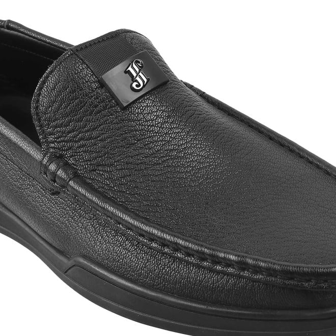J.Fontini Men Black Casual Loafers (SKU: 14-1371L-11-46)