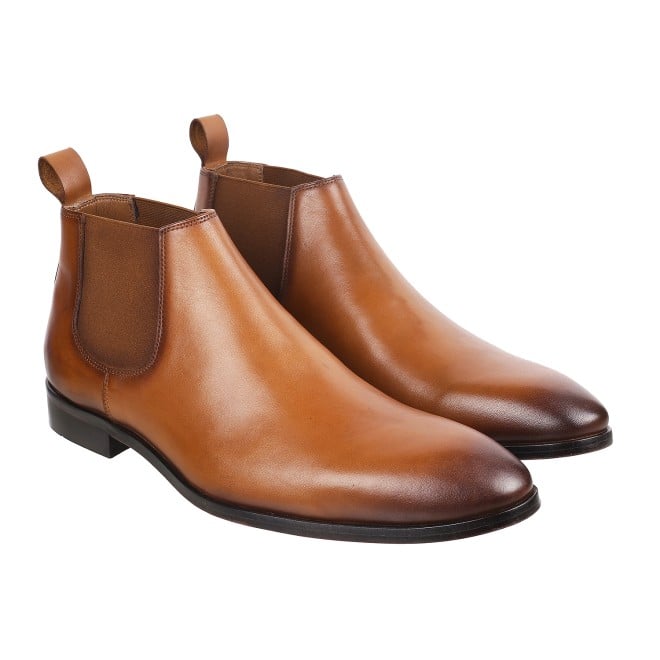 J.Fontini Men Tan Formal Boots