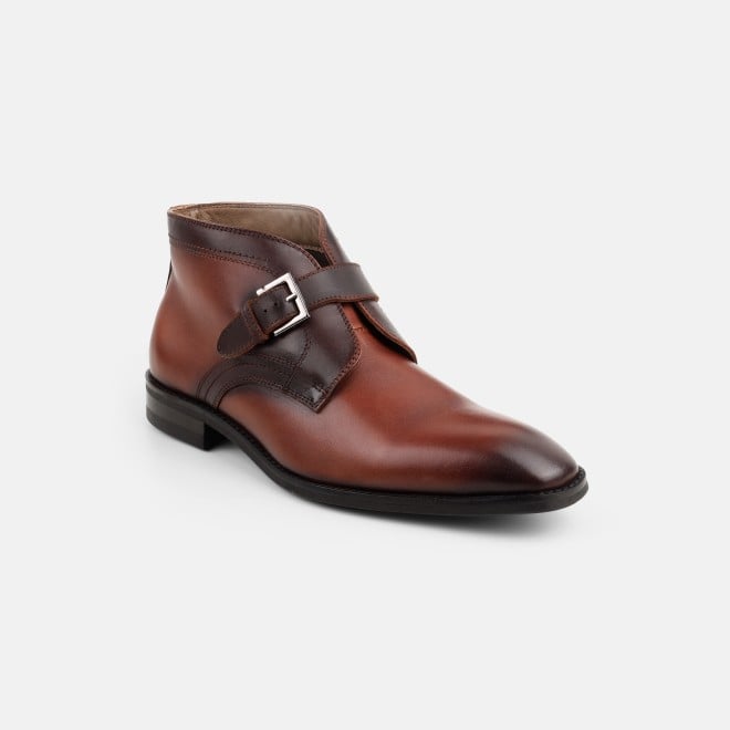 J.Fontini Men Tan Formal Boots