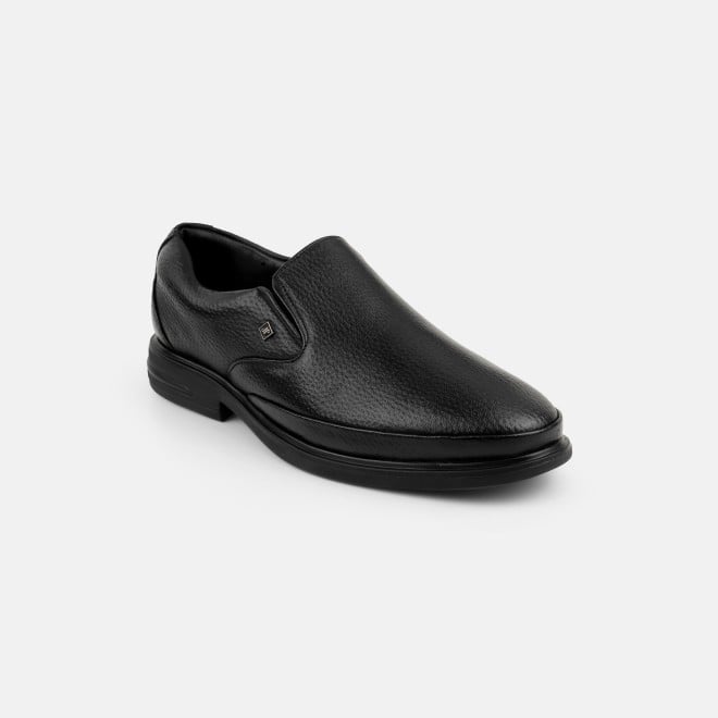 J.Fontini Men Black Formal Moccasin