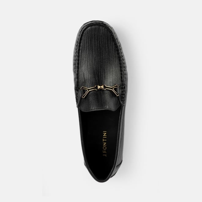 J.Fontini Men Black Formal Moccasin (SKU: 14-1525-11-40)