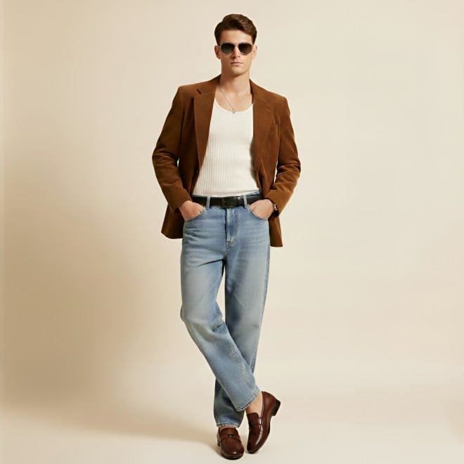 J.Fontini Men Tan Formal Moccasin (SKU: 14-1526-23-40)