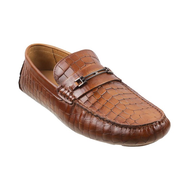 J.Fontini Tan Casual Loafers for Men