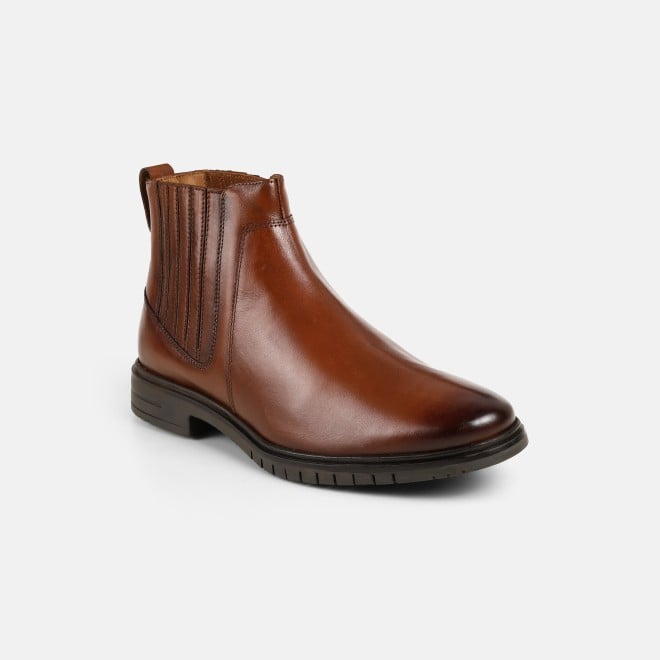 J.Fontini Men Tan Formal Boots
