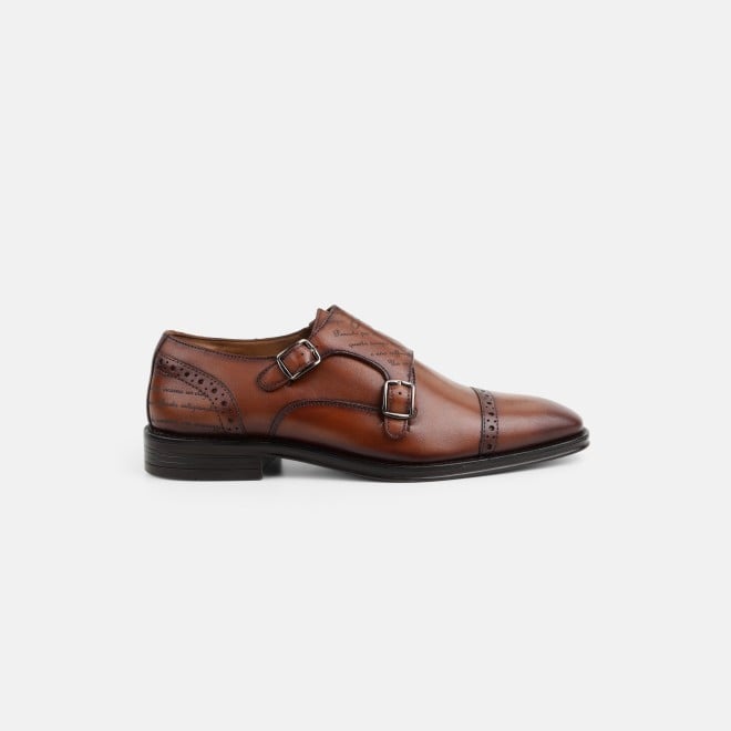 J.Fontini Men Tan Formal Monk (SKU: 14-1606-23-39)
