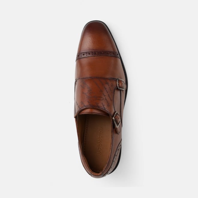 J.Fontini Men Tan Formal Monk (SKU: 14-1606-23-39)