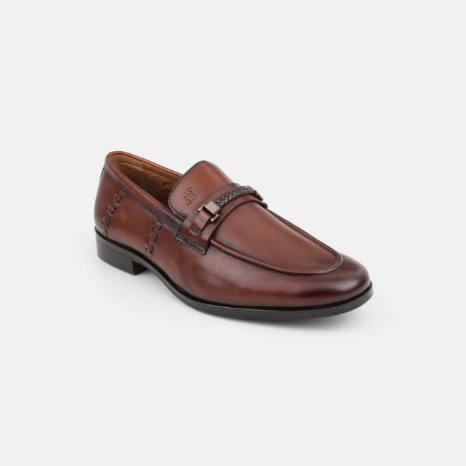 J.Fontini Men Tan Formal Moccasin