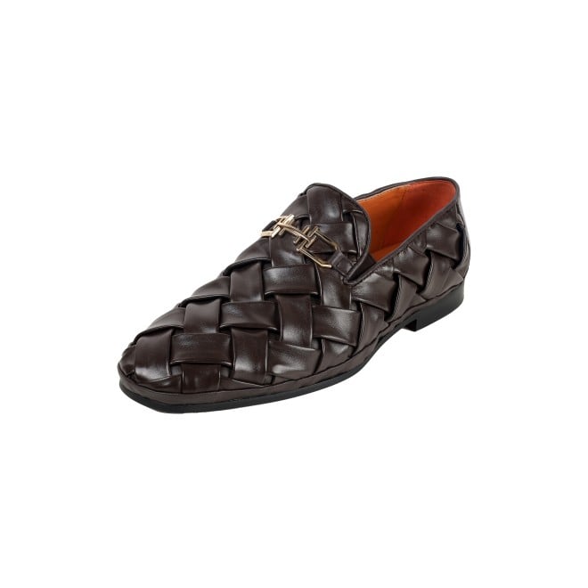 J.Fontini Men Brown Ethnic Slip Ons (SKU: 14-1648-12-41)