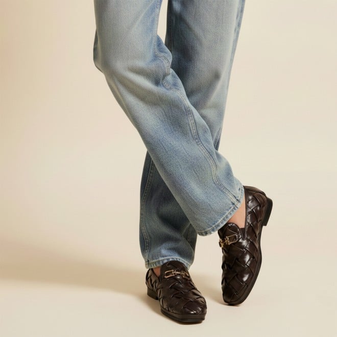 J.Fontini Men Brown Ethnic Slip Ons (SKU: 14-1648-12-41)