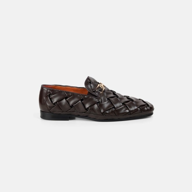 J.Fontini Men Brown Ethnic Slip Ons (SKU: 14-1648-12-41)