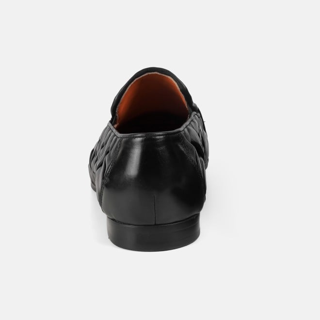 J.Fontini Men Black Ethnic Slip Ons (SKU: 14-1648-11-40)