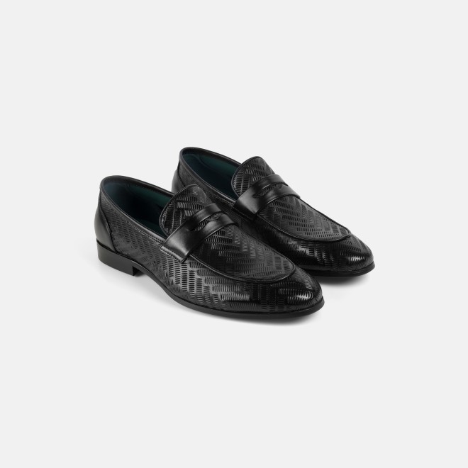 J.Fontini Men Black Formal Moccasin (SKU: 14-1650-11-40)