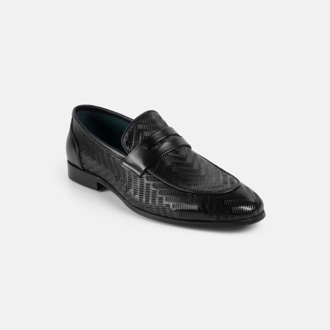 J.Fontini Men Black Formal Moccasin (SKU: 14-1650-11-40)