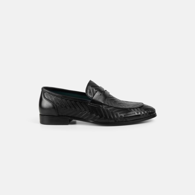 J.Fontini Men Black Formal Moccasin (SKU: 14-1650-11-40)