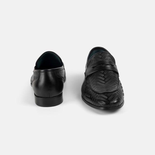 J.Fontini Men Black Formal Moccasin (SKU: 14-1650-11-40)