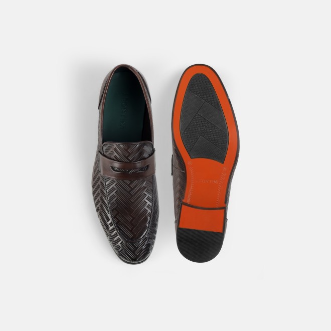 J.Fontini Men Brown Formal Moccasin (SKU: 14-1650-12-41)