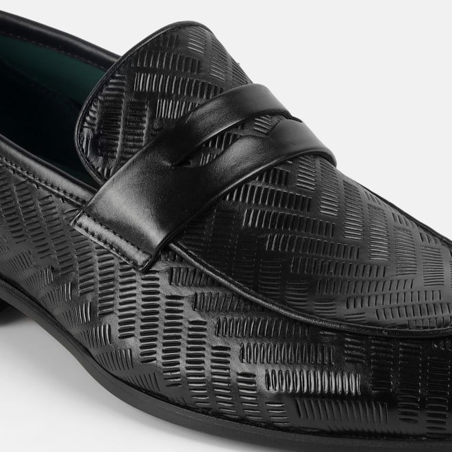 J.Fontini Men Black Formal Moccasin (SKU: 14-1650-11-40)