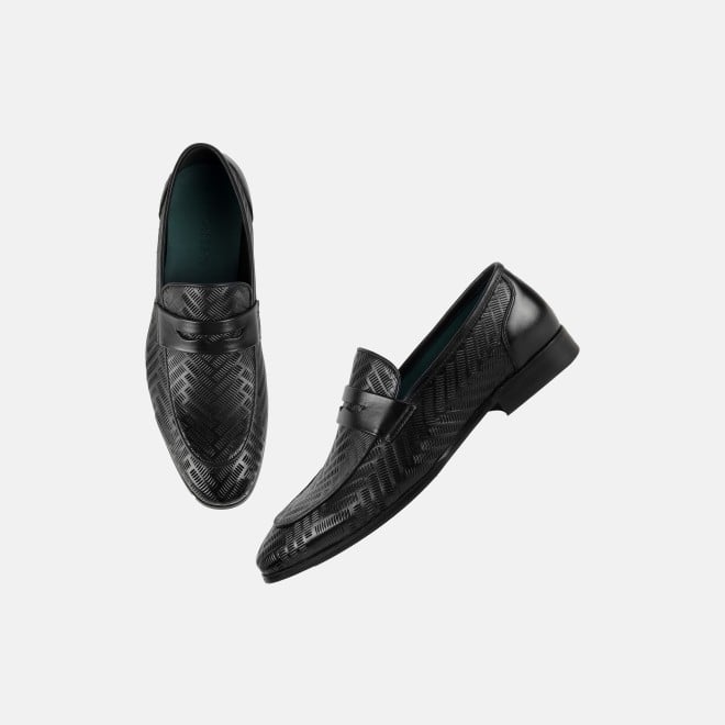 J.Fontini Men Black Formal Moccasin (SKU: 14-1650-11-40)