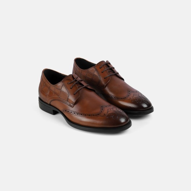 J.Fontini Men Tan Formal Brogue (SKU: 14-1651-23-42)