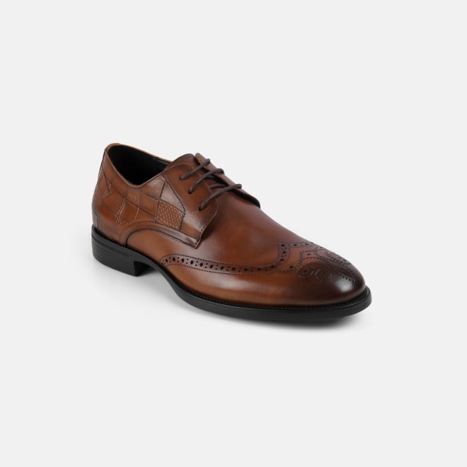 J.Fontini Men Tan Formal Brogue (SKU: 14-1651-23-42)