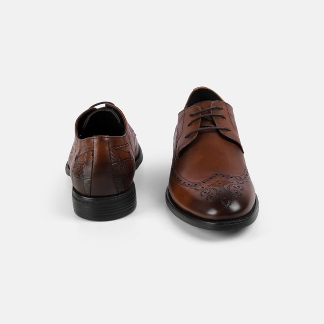 J.Fontini Men Tan Formal Brogue (SKU: 14-1651-23-42)