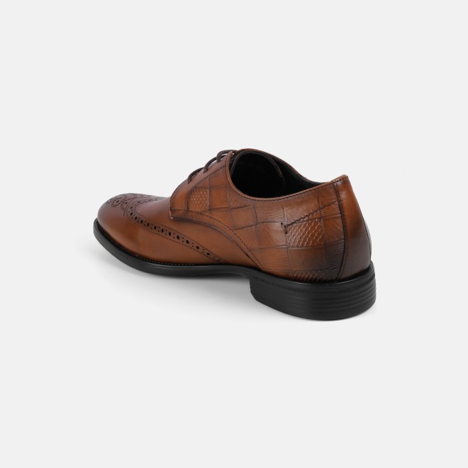 J.Fontini Men Tan Formal Brogue (SKU: 14-1651-23-42)