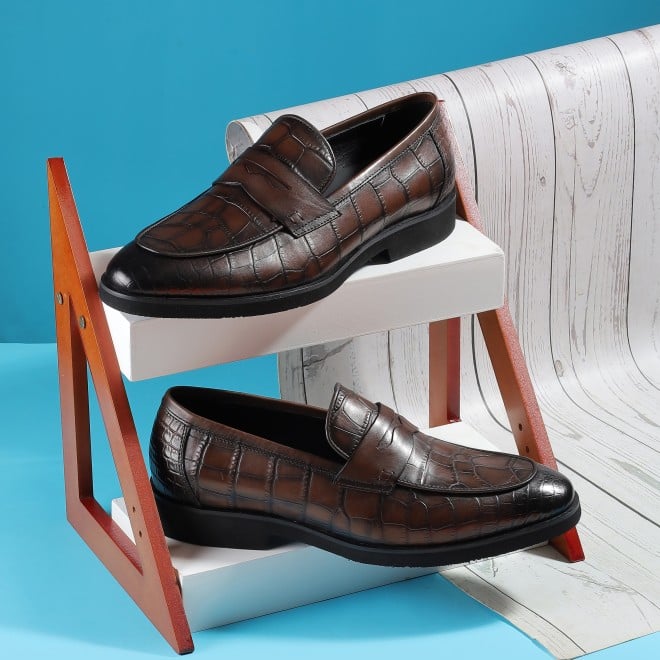 J.Fontini Men Brown Formal Moccasin (SKU: 14-1652-12-41)