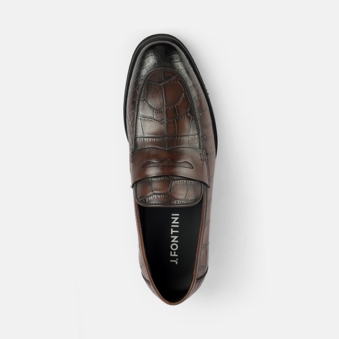 J.Fontini Men Brown Formal Moccasin (SKU: 14-1652-12-41)