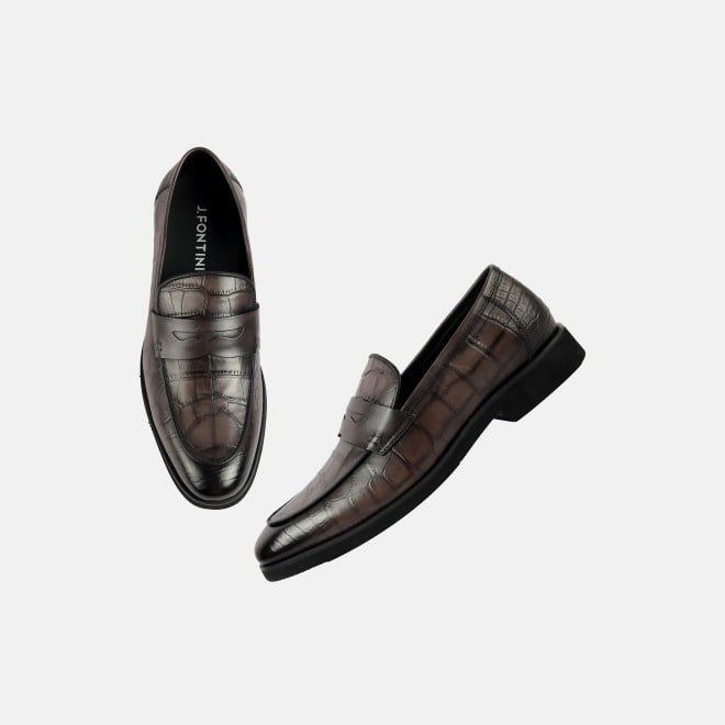 J.Fontini Men Grey Formal Moccasin (SKU: 14-1652-14-40)