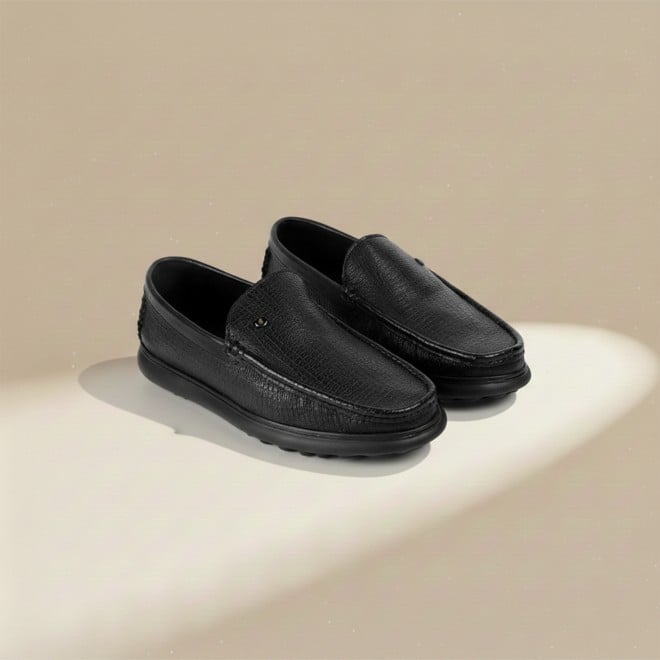 J.Fontini Men Black Casual Loafers