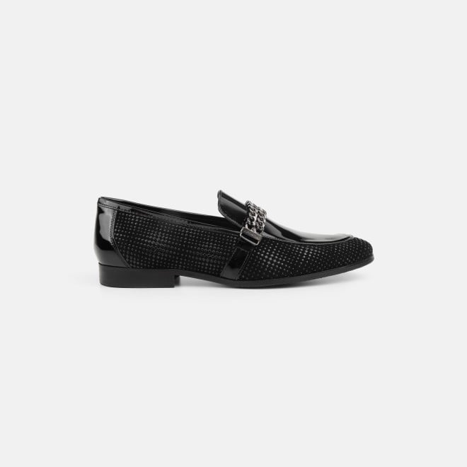 J.Fontini Men Black Party Moccasin (SKU: 14-1663-11-40)