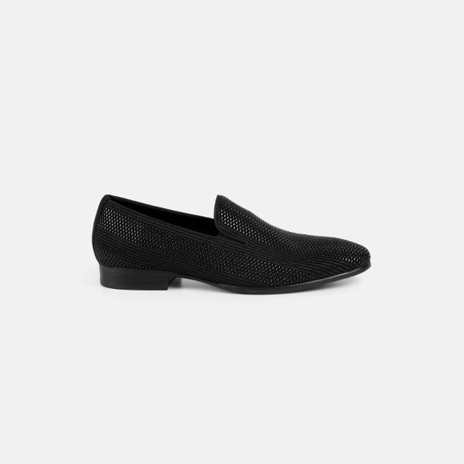 J.Fontini Men Black Party Moccasin (SKU: 14-1664-11-39)