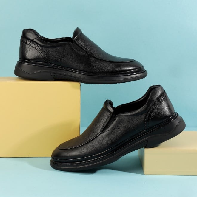 J.Fontini Men Black Formal Moccasin (SKU: 14-1668-11-40)