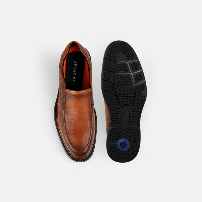 J.Fontini Men Tan Formal Moccasin (SKU: 14-1668-23-41)