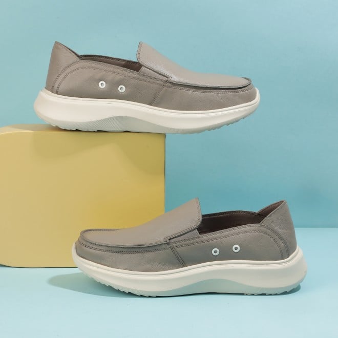 J.Fontini Men Khaki Casual Loafers (SKU: 14-1669-62-41)