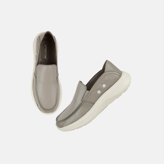 J.Fontini Men Khaki Casual Loafers (SKU: 14-1669-62-41)