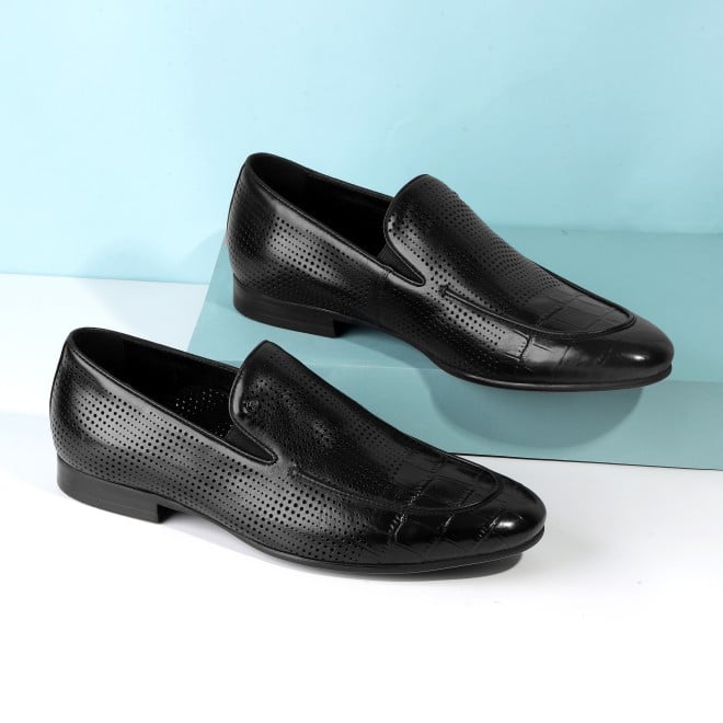 J.Fontini Men Black Formal Moccasin (SKU: 14-1671-11-41)